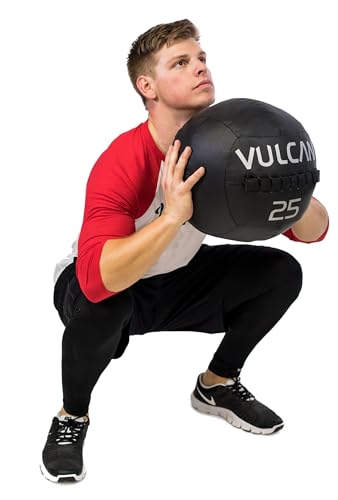 VULCAN Soft Medicine Ball – Durable High-Performance Weighted Exercise Ball for Core Workouts, Wall Ball Throws, Squats, and Partner Drills | Ideal for Home Gym and Functional Fitness Training - style: 6 lb Medicine Ball
