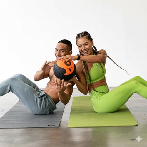 Aeromat Deluxe Medicine Ball Color: Black/Orange, Size: 7.75" Diameter
