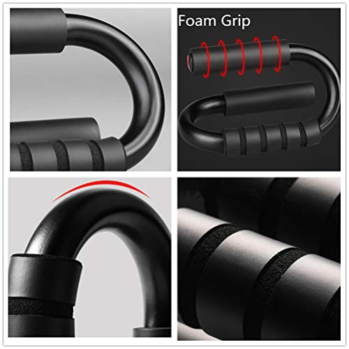 Pushup Bars Strength Training Push-up Stands Foam Grip Handle- Strong Chrome Steel with Non-Slip Bars Abdominal Workout Equipment Home Gym kit