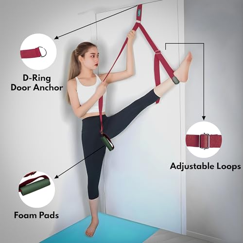Stretching Straps for Flexibility, Balance, and Leg Stretching – Multiple Styles for Yoga, Ballet, Dance, Gymnastics & Physical Therapy