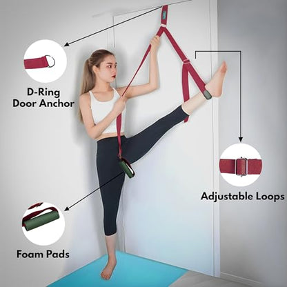 Stretching Straps for Flexibility, Balance, and Leg Stretching – Multiple Styles for Yoga, Ballet, Dance, Gymnastics & Physical Therapy
