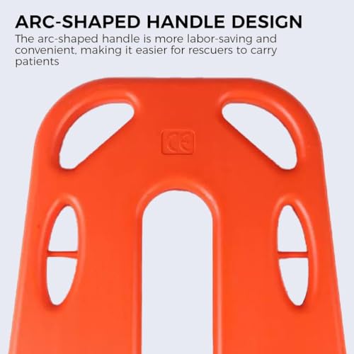 Portable Foldable Spine Board Stretcher, Lightweight PE Backboard with Straps, Water Floating Rescue Board, 350lbs Capacity for EMT, CPR, Ambulance Transport,Two Fold - size: Two Fold