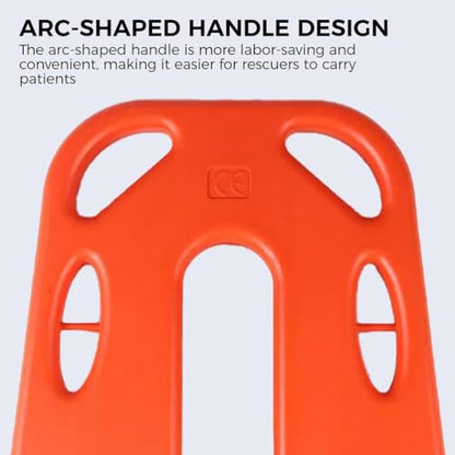 Portable Foldable Spine Board Stretcher, Lightweight PE Backboard with Straps, Water Floating Rescue Board, 350lbs Capacity for EMT, CPR, Ambulance Transport,Two Fold - size: Two Fold