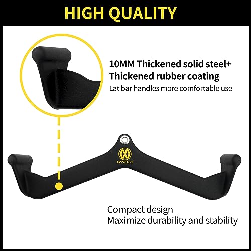 LAT Pulldown Attachment,Back Tricep Bar Strength Training,Handle Grips LAT Pull Down Bar Press Down Exercises,Cable Machine Accessories, Cable Back Attachments for Home Gym - style: Style 003