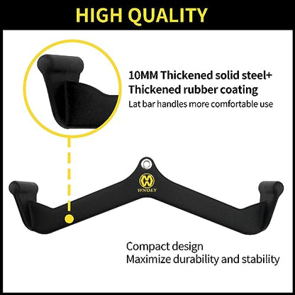 LAT Pulldown Attachment,Back Tricep Bar Strength Training,Handle Grips LAT Pull Down Bar Press Down Exercises,Cable Machine Accessories, Cable Back Attachments for Home Gym - style: Style 003