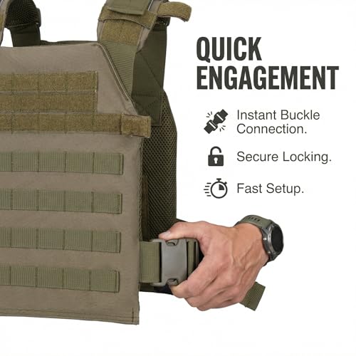 Adjustable Weighted Vest Fitness Sport Training Strength and Endurance Training,Quick Release with Molle for Running,Fitness Workouts - color: Green