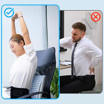 Refresh Neck and Back Stretcher Posture Corrector for Neck Pain Relief, Lower Back, Upper Back and Shoulder (Blue)