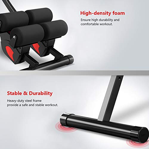 ab machine, ab workout equipment for home gym, Height Adjustable ab trainer, foldable fitness equipment. - style: ab machine