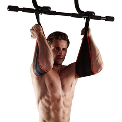 Hanging Ab Straps for Pull up Bar, Orange Black Sturdy Ab Toning Belt Adjustable Suspension, Professional Hanging Gym Strap for Home and Daily Core Strength Training