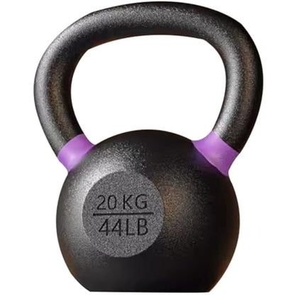 Kettlebell Weights Professional Fitness Training Competitive Kettle Bells, Men's Sports Cast Iron Kettle Ball, Non-Slip Grip, Home/Gym(Purple-20kg)