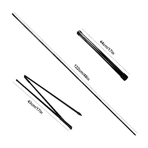 Eshan Golf Alignment Sticks 2 Pack Swing Training Aid Equipment Collapsible Trainer Practice Rods Posture Corrector in Handy Storage Tube Case for Men Women Golfer Swinging