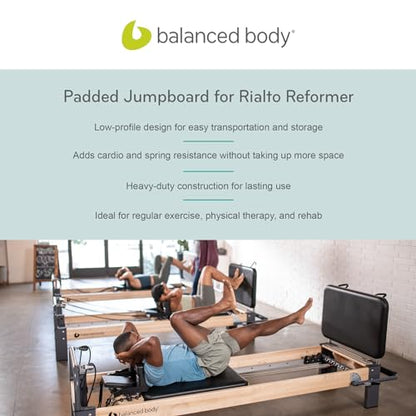 Balanced Body Padded Jumpboard, Pilates Reformer Accessory, Home and Studio Pilates Equipment, Workout Equipment for Pilates Reformer, Home Gym or Studio Exercise Equipment