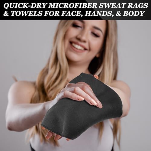 20 Pcs Microfiber Sweat Absorbing Handkerchiefs 12 x 12 Inch Quick Dry Sweat Towels for Men & Women Face Hands Body Wicking Reusable Hankies for Gym Sport Work