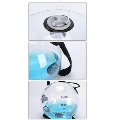 Water Weight Bag - Aqua Ball Adjustable Training Bag with Handle, Core and Balance Device for Home Gym, Aerobic Exercise, Portable Workout Equipment, Ideal for Weightlifting and Strength Training