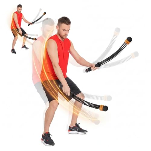 Weighted Battle Ropes, 2 Pack Portable Cordless Ropeless Battle Ropes for HIIT & Cardio, Full Body Workout Tool with Non Slip Handles, Travel Friendly Home Gym Equipment - color: Black