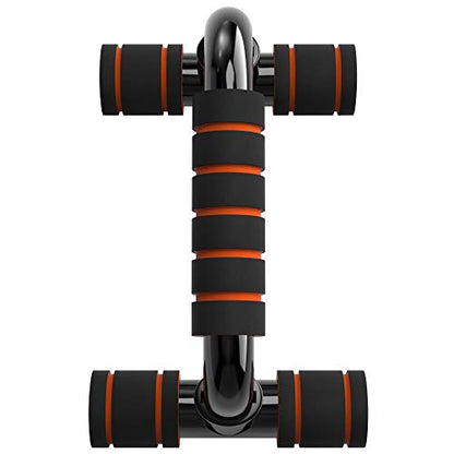 READAEER Push Up Bars Gym Exercise Equipment Fitness 1 Pair Pushup Handles with Cushioned Foam Grip and Non-Slip Sturdy Structure Push Up Bars for Men & Women - color: Orange