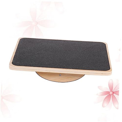 BESPORTBLE Wobble Board for Home Twist Balance Training Mat Advertising Board Barbell Pad Steel Slant Board Skim Board Rack Signs Puzzle Board Poster Board Adjustable Dumbbell Sport Wooden
