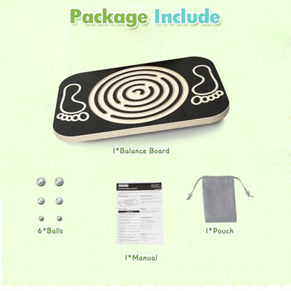Balance Board Maze for Kids, 17.5 IN Toddlers Wobble Board for Training