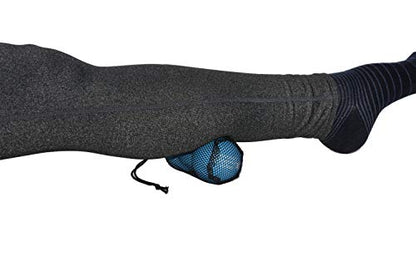 Deep Tissue Massage Therapy Balls: Set of Two with Mesh Bag for Self-Care Pain Relief, Myofacial Therapy, Physical Therapy, Deep Tissue Pressure. Yoga, Pilates Blue 63mm