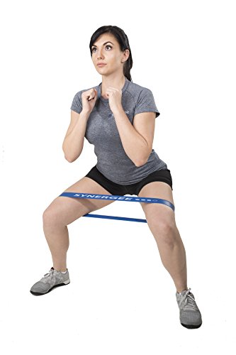 Synergee Mini Loop Bands – Resistance Bands for Home or Gym - color: e) Black 10 Pack