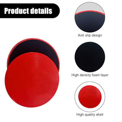 MiOYOOW 10PCS Core Sliders, Non Slip Workout Sliders Dual Sided Exercise Gliding Discs for Women Men Abdominal Core Strength Deep Squats Lunges Pushups (Diameter 7.8""), Black