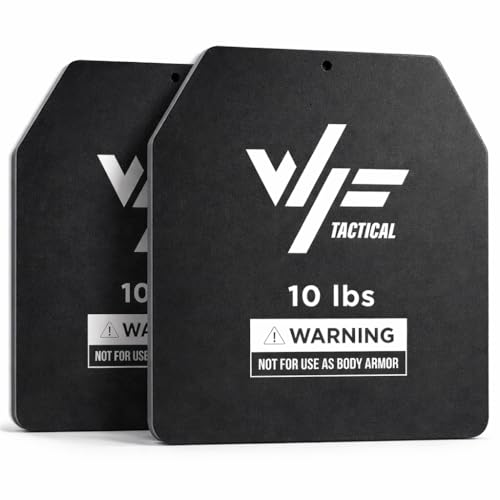 Weight Plates - Steel Pair for Weighted Vests - Fits WFT & Most Vests - Ideal for Running, Cross Training & Strength Workouts - color: BLACK