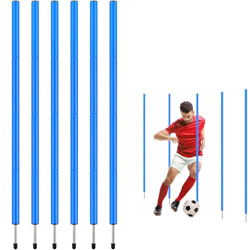 TOBWOLF Adjustable Soccer Agility Training Poles, Detachable Sports Training Speed Sticks