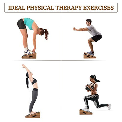 Slant Board for Calf Stretching, Adjustable Wooden Calf Stretcher Incline Board, Wedge Stretcher for Squats, Professional Stretch Board for Knees Ankle Heel Feet Leg
