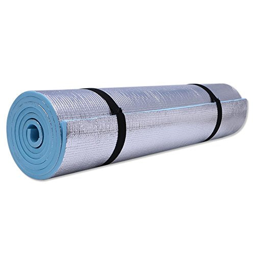 Bottone 6mm Thickness Yoga Mat,Soft Non-slip EVA Foam Yoga Pad,Dampproof Sleeping Mattress Mat,for Pilates,Fitness,Workout,Lose Weight Gym Exercise with Carrier Blue(70.87"x19.69"x 0.24")