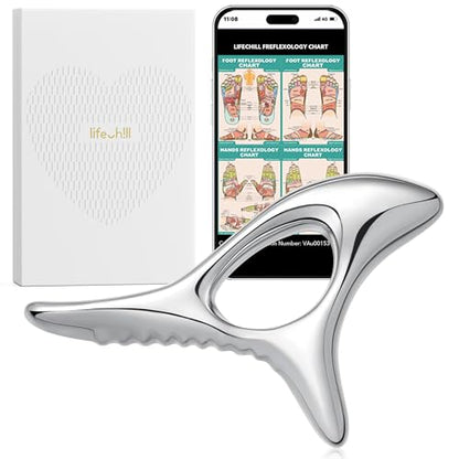 Trigger Point Massage Tool for Deep Tissue, Muscle Scraper Tool for Fascia Release, Metal Body Gua Sha Tool, Lymphatic Drainage Massager, Thumb Saver,Scar Tissue Massage,Acupressure Tool