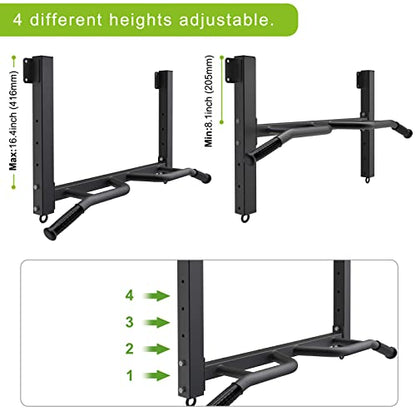 Kipika 32" Ceiling Mounted Pull Up Bar - Heavy Duty, Highly Adjustable, Multifunctional Chin Up Bar - Home Gym System with Punching Bag Hanger and Resistance Bands Training - color: Joist Pull Up Bar
