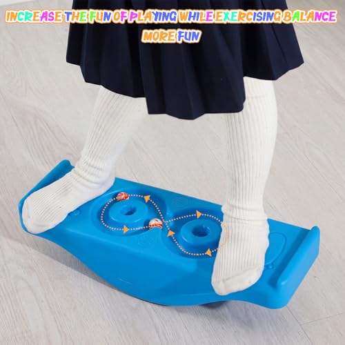 Seenelling 22.83" Maze Wobble Balance Board with 2 Balls 3 Anti-slip PE