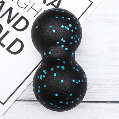 Healifty Hard Peanut Massage Ball Double Lacrosse Massage Ball Deep Tissue Massage Roller Mobility Ball for Physical, 16.5X8.5X2cm, Blue