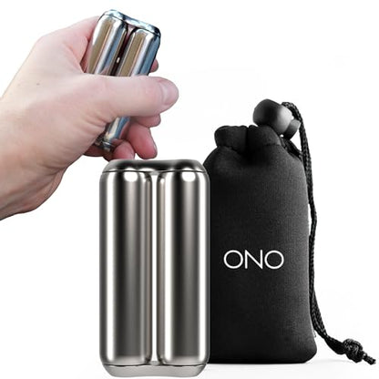ONO Roller - Handheld Fidget Toy for Adults | Help Relieve Stress, Anxiety, Tension | Promotes Focus, Clarity | Compact, Portable Design (Natural, Junior Size - Stainless Steel) - size: Junior Size, style: Stainless Steel - Natural