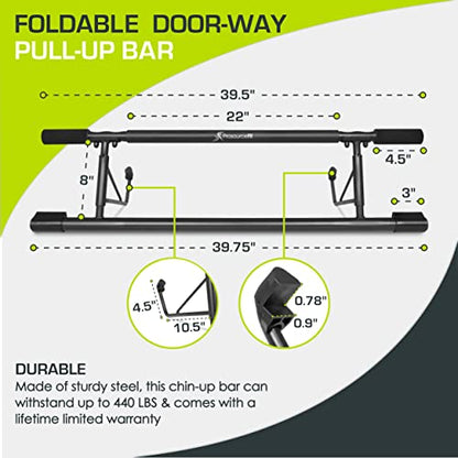 ProsourceFit Pull Up Bar for Multi Use Fitness & Home Gym Exercise - style: Foldable