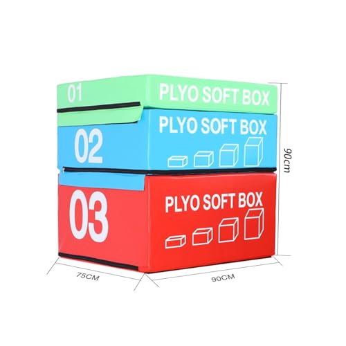 Foam Reinforced Box Stackable Soft Plywood Box, Anti-Skid Safety Used for Jumping, Strength Training and Physical Training, Suitable for Home Gym Box - size: 90*75*90cm