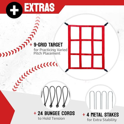 Baseball Rebounder Net, 3/5 Adjustable Angles 4x4.5FT Pitch Back Baseball Softball Volleyball Rebounder with 2 Strike Zones, UV Resistant, Pitchback Trainer for Ground, Line Drive & Fly Balls - style: 3 Angles Adjustable