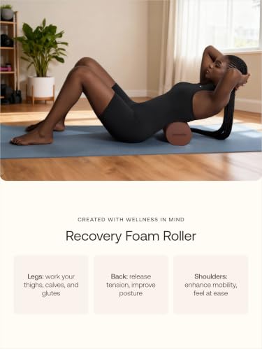 BetterMe Foam Roller for Muscle Recovery – High Density Exercise Roller for Back &Legs – Deep Tissue Massage Roller for Tension, Relief & Stretching (Mocha) - color: Mocha
