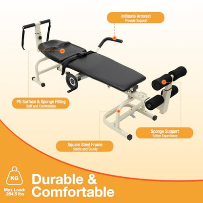Health & Fitness Full Body Inversion Table Traction & Stretch Decompression Machine,Multifunctional Cervical Spine Stretcher Machine,Lumbar Stretch Table Tool for Neck, Back, Knee, and Hip