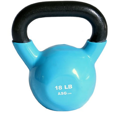Ader Vinyl Kettlebell (18 Lbs Teal)