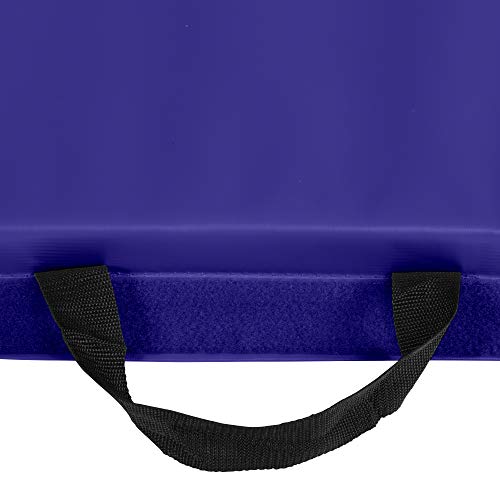 We Sell Mats 4 x 8 ft Folding Exercise Mat, 2 Inch Thick Personal Fitness & Home Gym Mat for Yoga, Pilates, Stretching & Workouts - color: Purple