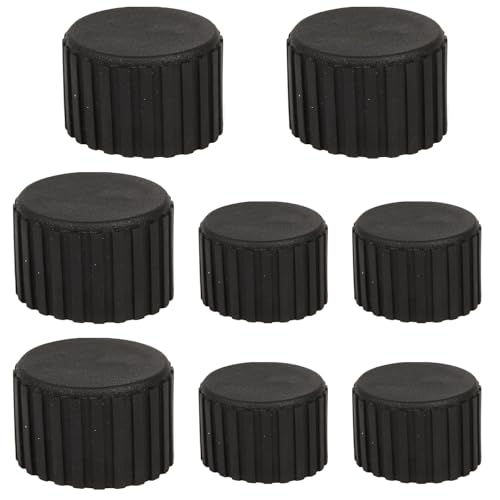 8 Pack Weight Bench End Caps Replacement Exercise Steppers Foot Tips Rubber Covers Floor Protector for Stair Stepper Elliptical Machine Recumbent Bike Recumbent Exercise Bike Stationary Bike