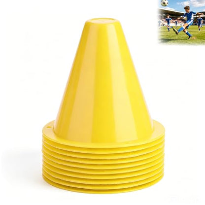 10-Pack Football Training Cones, Bracket Accessories, Obstacle Marking Set