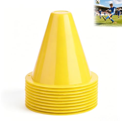 10-Pack Football Training Cones, Bracket Accessories, Obstacle Marking Set