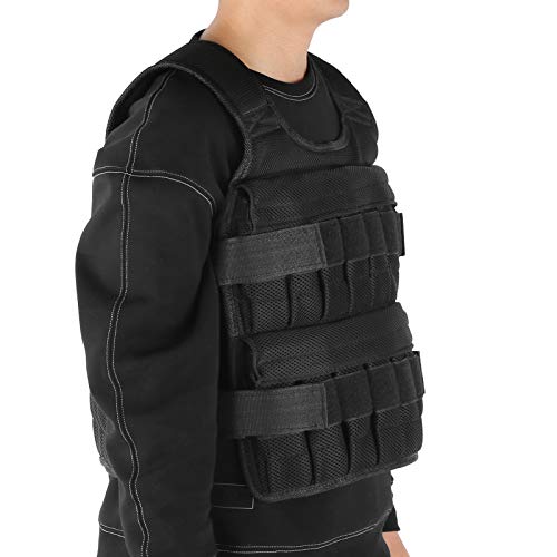 Qinlorgo 35kg Weighted Vest, Adjustable Sandbag Mesh Vest, Strength Training with 32 Pockets for Sand or Steel Bars, Ideal for Strength Training
