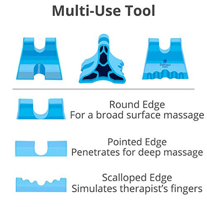 Body Back Davinci Tool - Neck Massager for Pain Relief Deep Tissue - Blue - style: Extra Firm - Blue