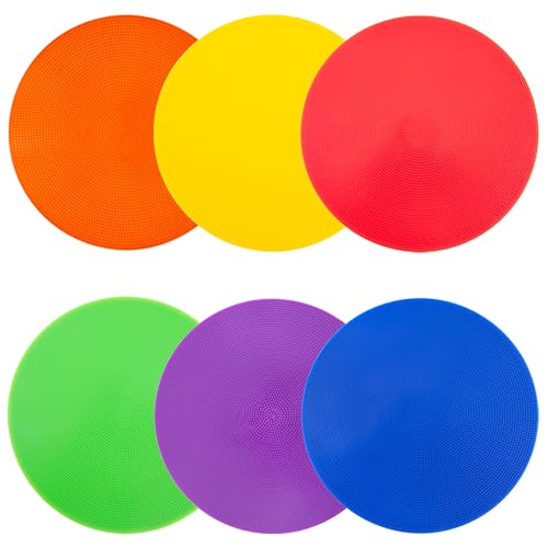 Poly Spots Spot Markers 4.72 Inch & 9 Inch Multicolor Floor Dots - style: 9inch 6pcs