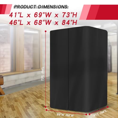 Gym Rack Cover Squat Rack Cover, Heavy-Duty 600D Oxford Power Cage Cover with Zipper, Waterproof Dustproof UV Protection – Gym Equipment Cover for Home Gym