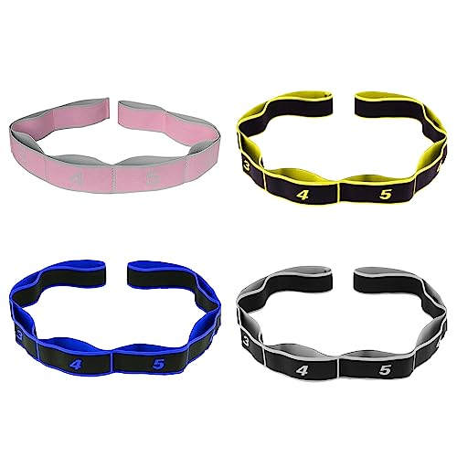 Exercise Strap Stretch Assist Strap with Numbered Loop Easy to Carry and High Elastic Stretching Strap