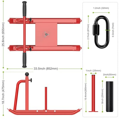 Kipika Weight Sleds for Training, Push-Pull Football Sled, Adjustable Height Handle, Heavy Duty Steel Frame Drills Sled Prowler for Running Speed, Strength, Designed for 1" & 2" Weight Plates